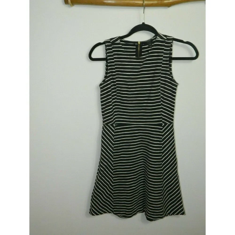 JJ Crew Dress Size‎ 00 Blue White Striped Sleeveless Nautical Coastal Grandma